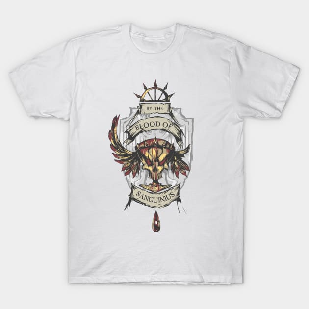 By the Blood of Sanguinius - Blood Angels T-Shirt by tcezar